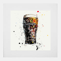 Print Open Edition Drinks - The Black Stuff-30 x 30-White Box Frame (With Mount)