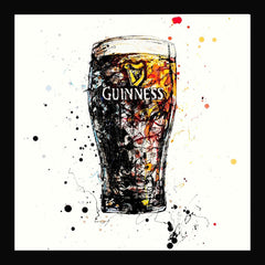 Print Open Edition Drinks - The Black Stuff-30 x 30-Black Box Frame (No Mount)