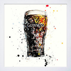 Print Open Edition Drinks - The Black Stuff-30 x 30-White Box Frame (No Mount)