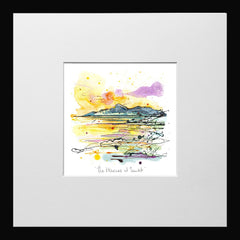 Print Open Edition Landscape - The Mournes at Sunset-12 x 12-Small Flat Black Frame