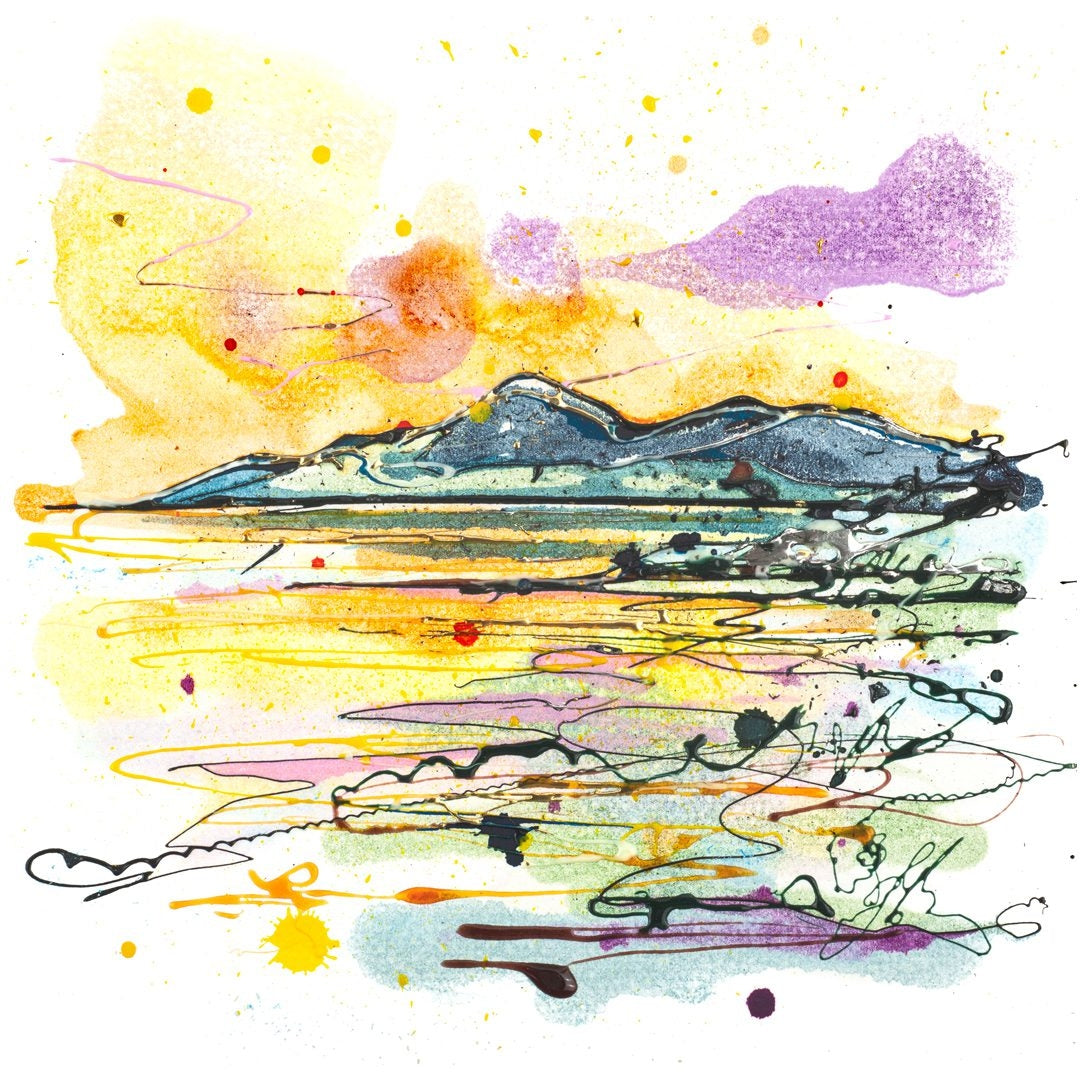 Print Open Edition Landscape - The Mournes at Sunset-30 x 30-Unframed