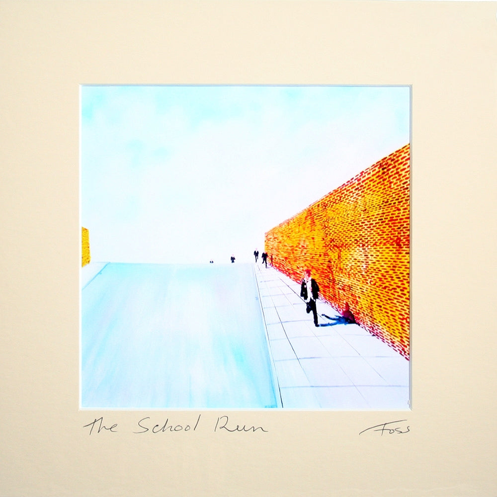 The School Run Unframed 15 x 15