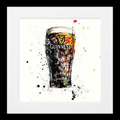 Print Open Edition Drinks - The Black Stuff-45 x 45-Black Wide Box Frame
