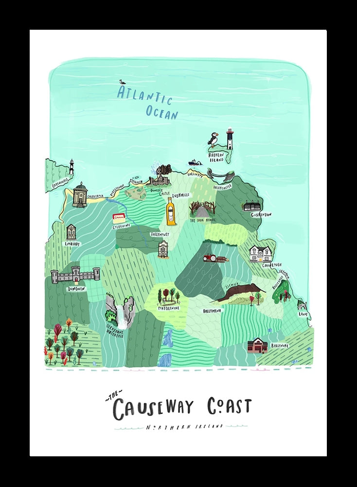 Places - The Causeway Coast - Black Frame