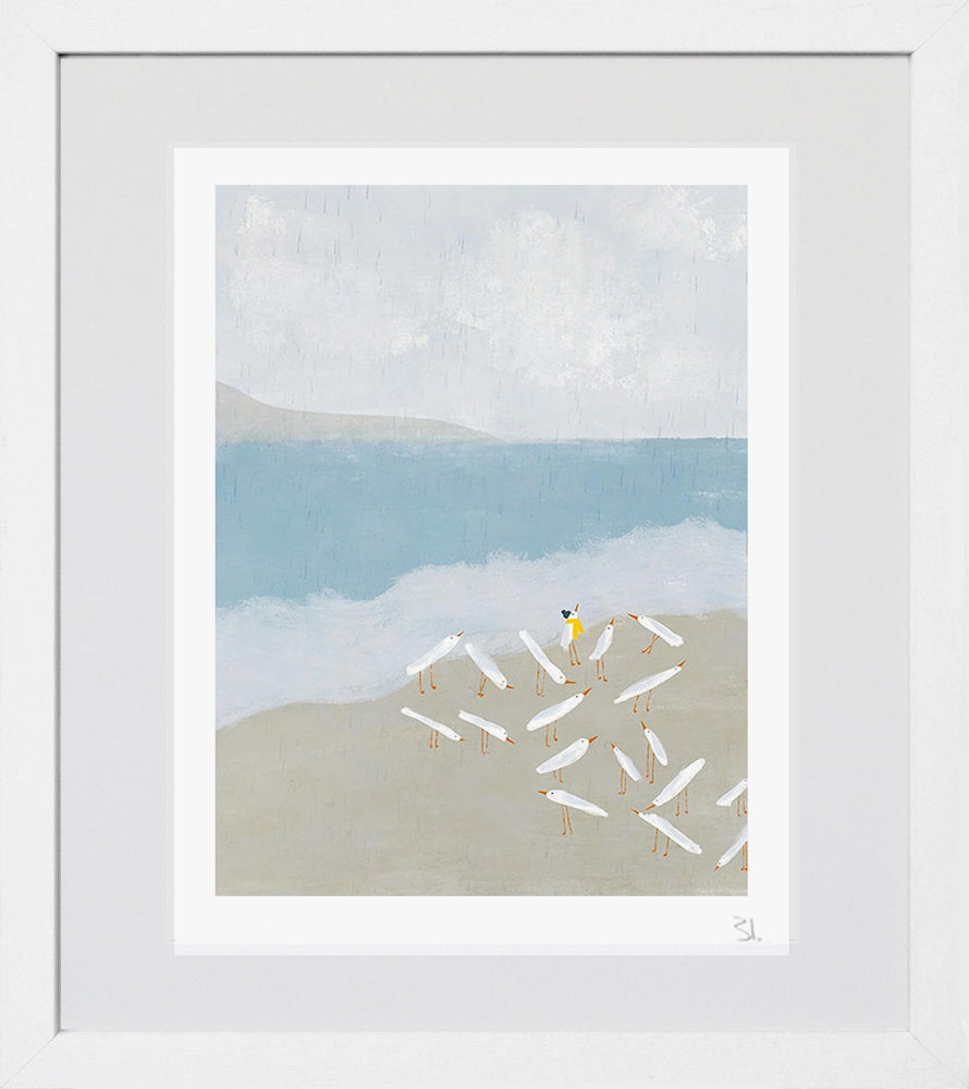 The Cautious One-17 x 26-White Box Frame