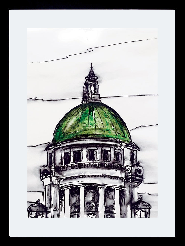 Sketchbook on Paper - The Dome City Hall Belfast Framed