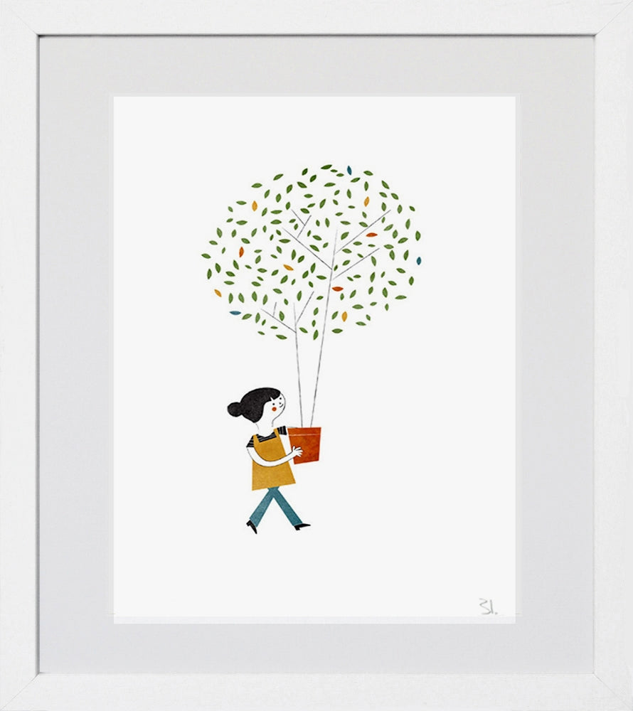 The Gardener White Frame