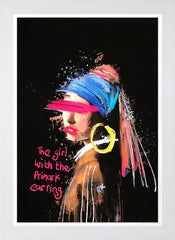 Girl With The Primark Earring - White Frame