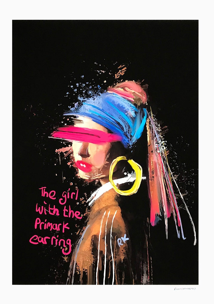 Girl With The Primark Earring - Unframed