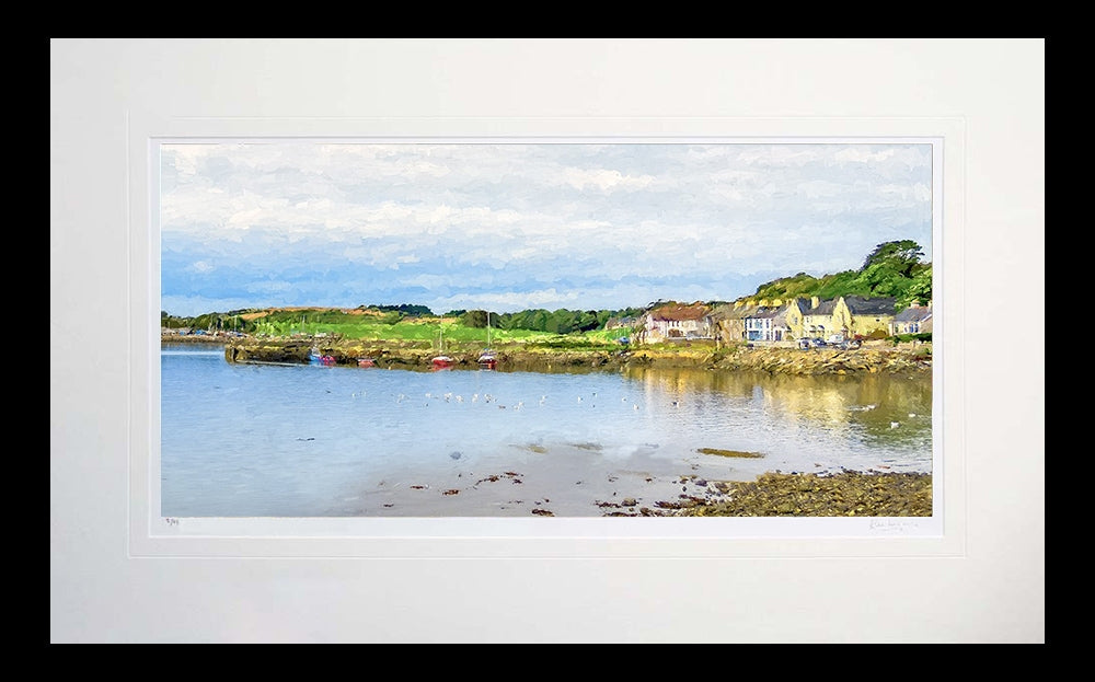 Co Down - The Harbour, Kircubbin Flat Black Frame