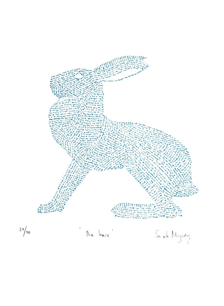 Screen Print - The Hare in Blue Unframed