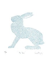 Screen Print - The Hare in Blue Unframed