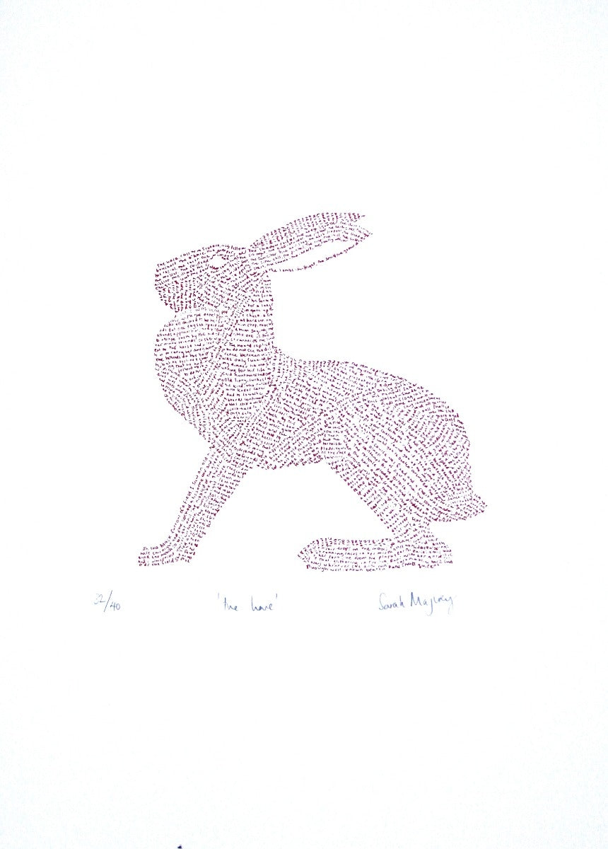 Screen Print - The Hare in Red Unframed
