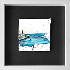 Memories - The Herring Pond, Portstewart-10 x 10-Framed