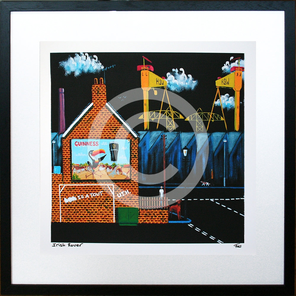Print - Irish Rover-40 x 40-Black Box Frame