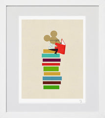 The Library Mouse White Frame