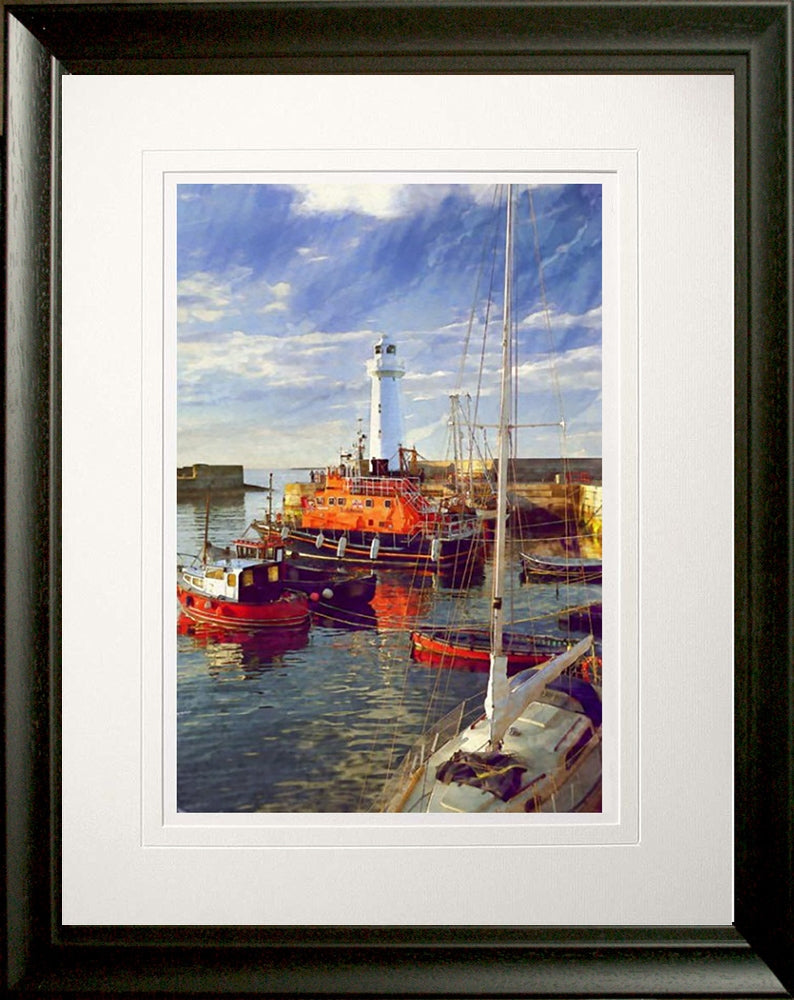 Co Down - The Lighthouse Donaghadee Frame Black Moulded 60x47.5