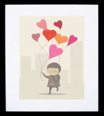 The Love Balloons Frame Black