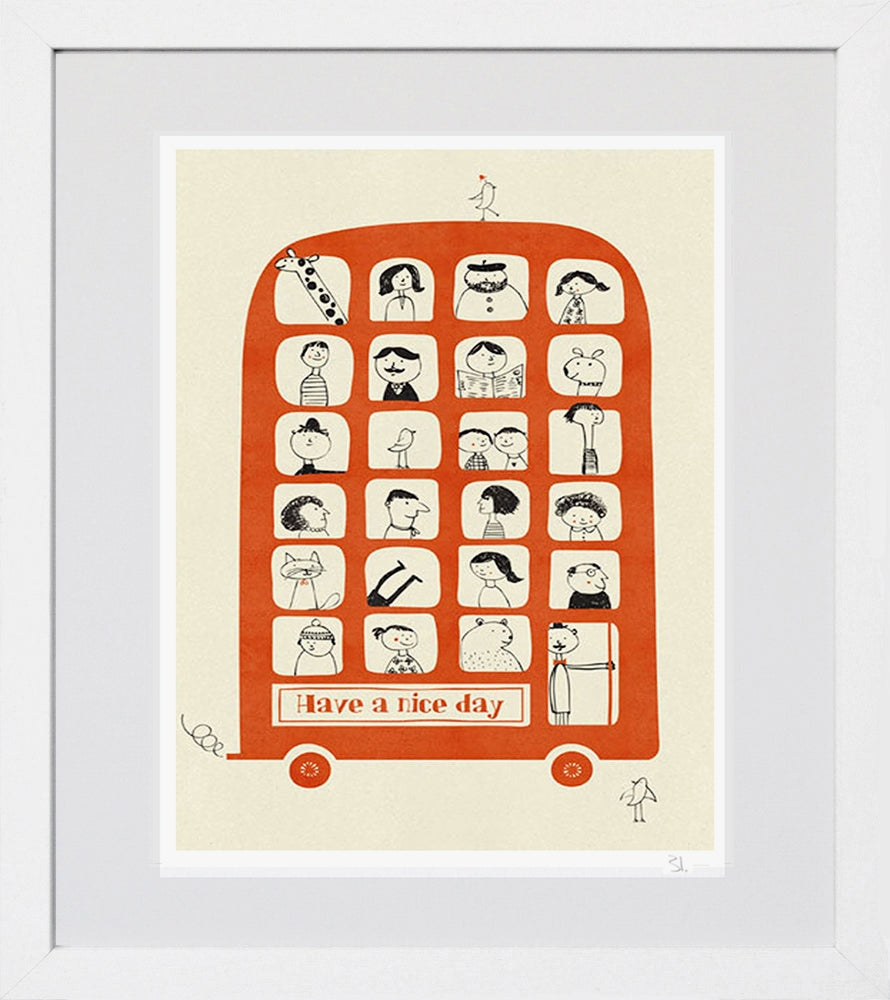 The Magic Bus White Frame