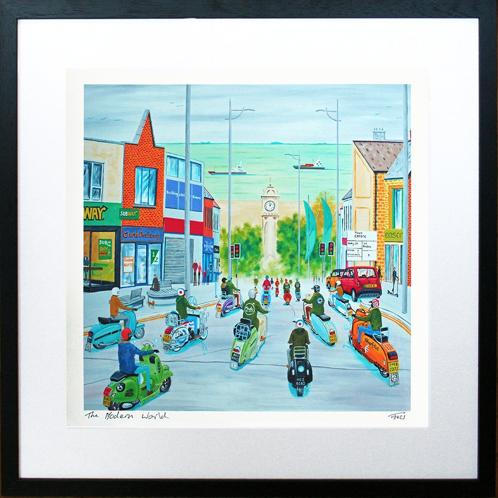 Print - The Modern World-40 x 40-Black Box Frame