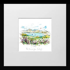 Print Open Edition Landscape - The Mournes From Murlough-12 x 12-Small Flat Black Frame