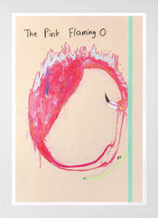 The Pink Flaming O - Flat White Frame