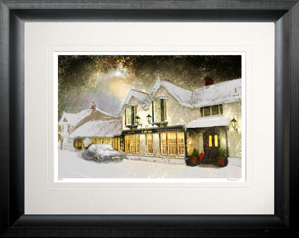 Co Down - The Red Umbrella, Crawfordsburn-76 x 59-Chunky Black Frame