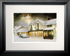 Co Down - The Red Umbrella, Crawfordsburn-76 x 59-Chunky Black Frame