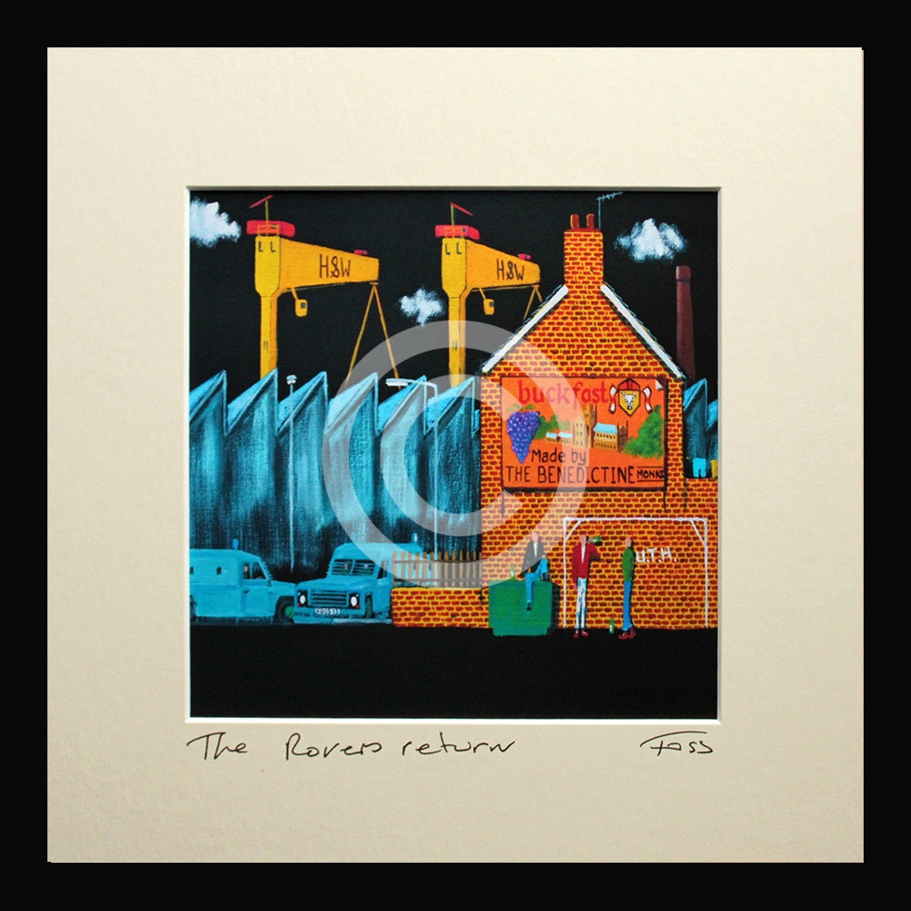 Print - The Rovers Return 2-15 x 15-Small Flat Black Frame