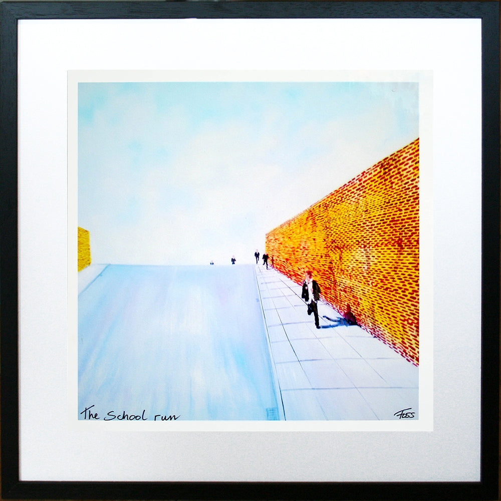 The School Run Framed 40 x 40