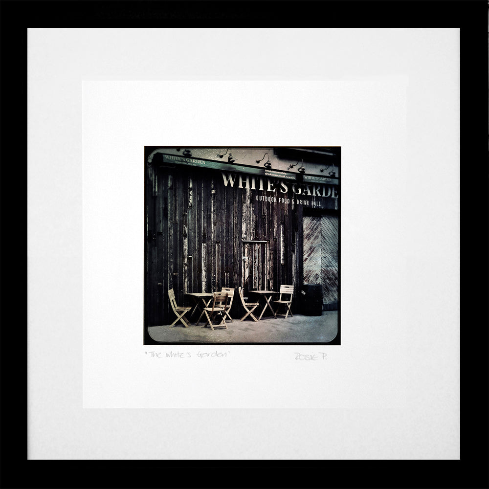 Belfast - The White's Garden Black Frame (With Mount)