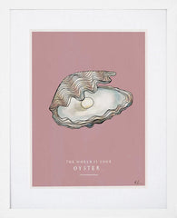 The World Is Your Oyster White Frame