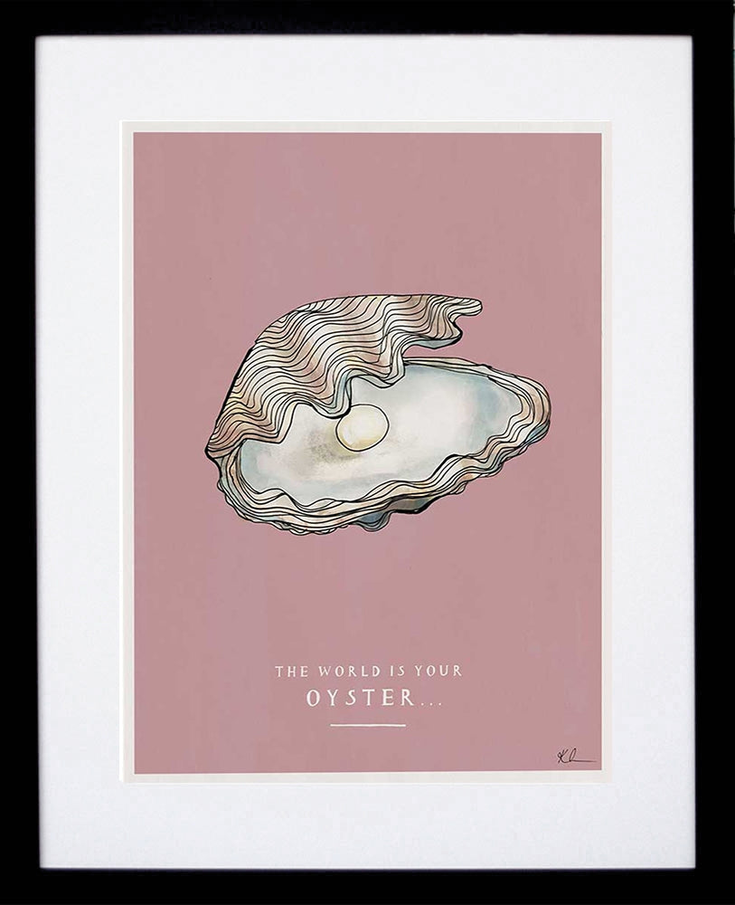 The World Is Your Oyster Black Frame