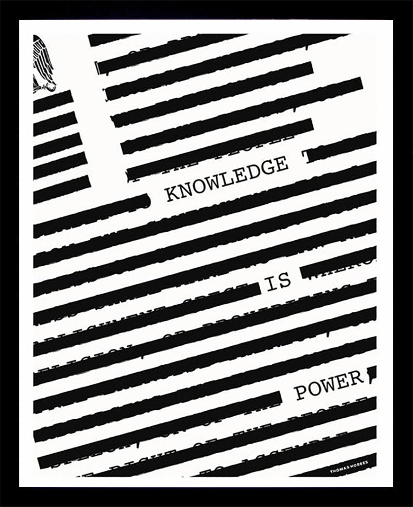 Thomas Hobbes - Knowledge Is Power Black Box Frame