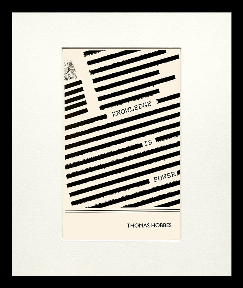 Postcard - Thomas Hobbes Small Flat Black Frame