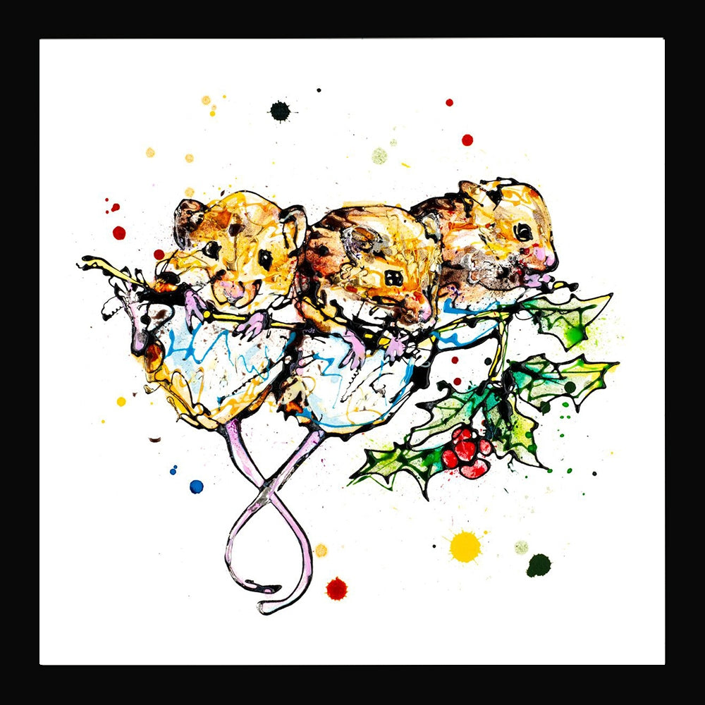 Print Open Edition Animals- Three Amigos-30 x 30-Black Box Frame (No Mount)