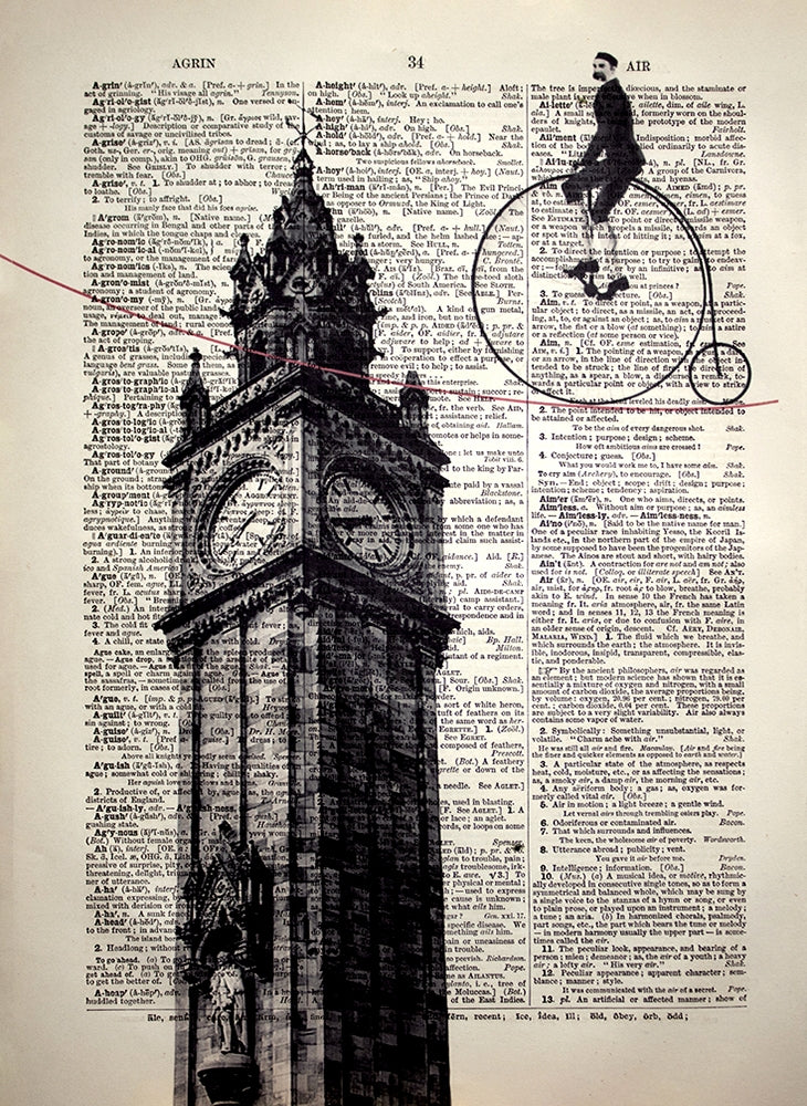 Tightrope Walker Over The Albert Clock Unframed