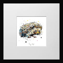 Print Open Edition Animals - Tiny Steps-12 x 12-Small Flat Black Frame