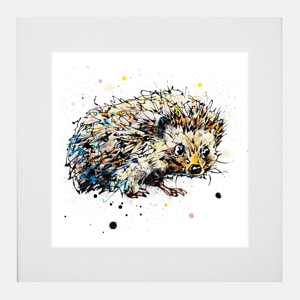 Print Open Edition Animals - Tiny Steps-30 x 30-White Box Frame (With Mount)