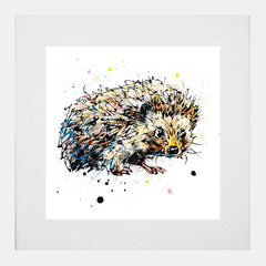 Print Open Edition Animals - Tiny Steps-30 x 30-White Box Frame (With Mount)