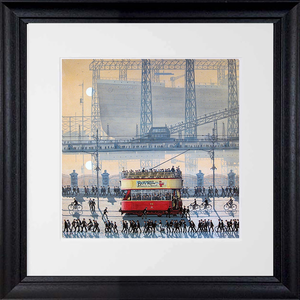 Print - Titanic Men Going Home (Print - Small) Black frame