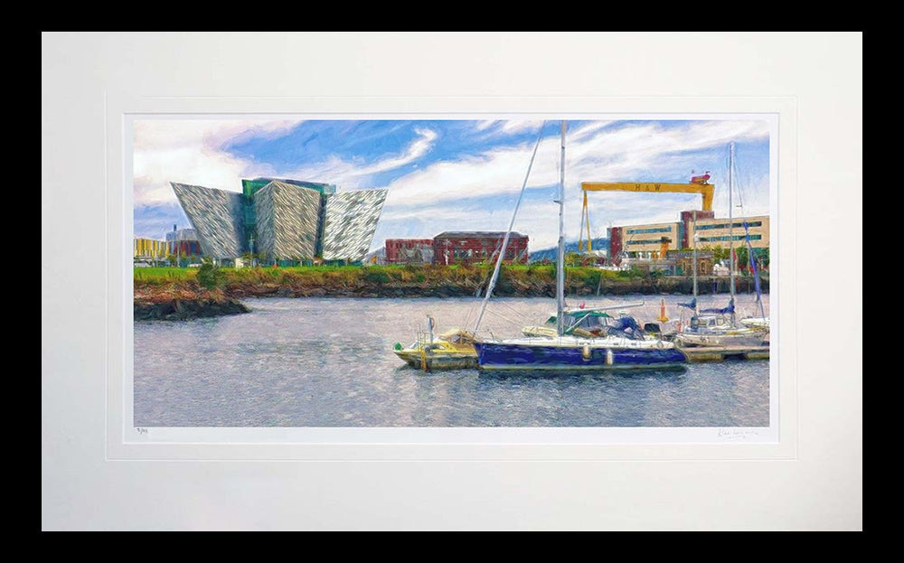 Belfast - The Titanic Quarter -71 x 45-Flat Black Frame