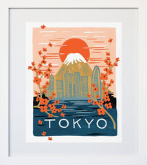 Bon Voyage Tokyo White Frame