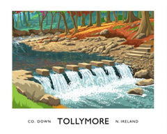 Co Down - Tollymore Stepping Stones -70 x 50-Unframed