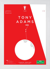 Arsenal - Tony Adams vs Everton 1998-30 x 42-Flat White Frame