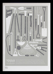 Nature - Tools in the Garden Shed in Putty Black frame