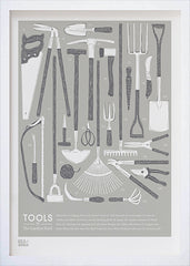 Nature - Tools in the Garden Shed in Putty Frame White