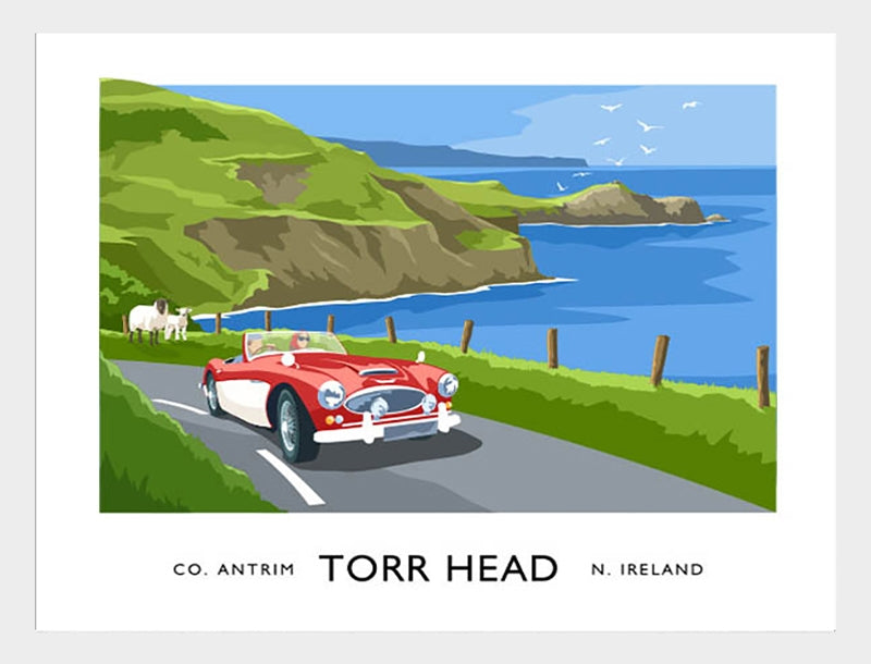 Co Antrim - Torr Head Frame White 40x30 No Mount