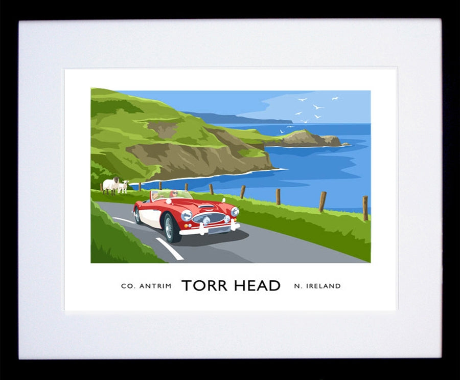 Co Antrim - Torr Head Frame Black 40x30 With Mount