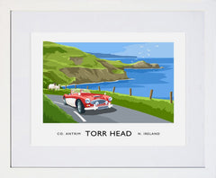Co Antrim - Torr Head Frame White 40x30 With Mount